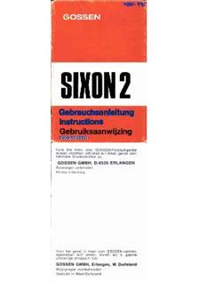 Gossen Sixon 2 manual. Camera Instructions.
